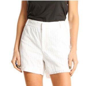 Banana Republic White Eyelet Brunch Shorts Size 6